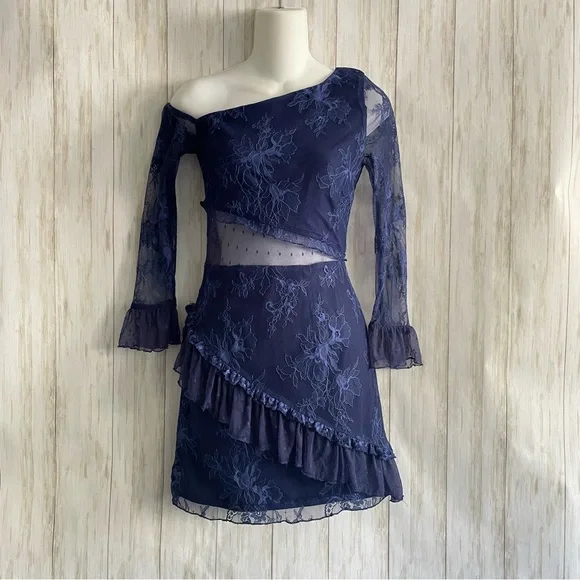 chinese dress ladies Lovers + Friends Black Lace Dress- Size S  The Saved Collection